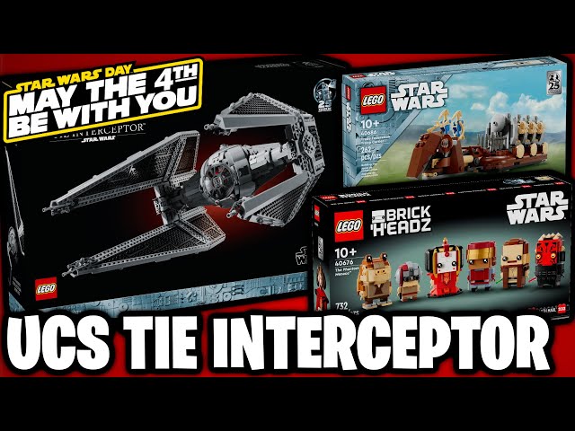 LEGO UCS TIE Interceptor, Battle Droid Carrier GWP & Phantom Menace BrickHeadz enthüllt! | LEGO News