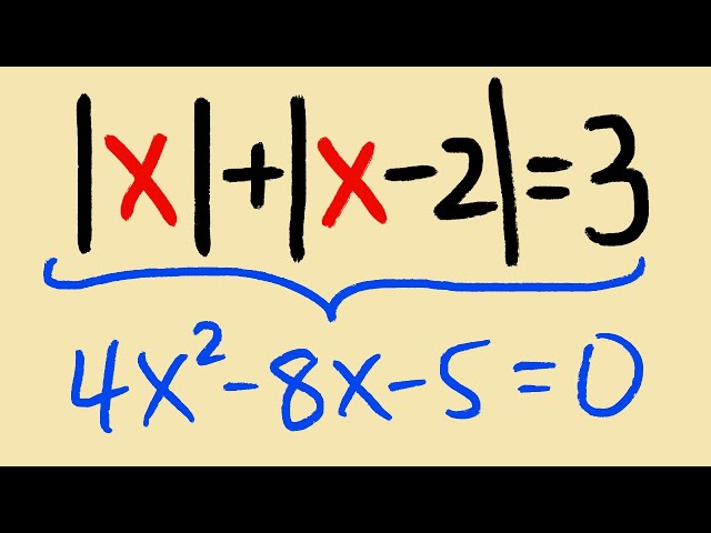 turning an absolute value equation into a quadratic equation