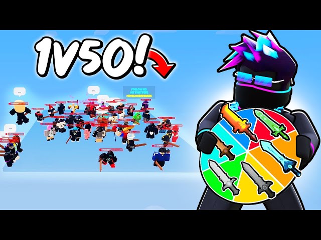 1v50 but My Sword Changes Every 3 Minute...(Roblox BedWars)