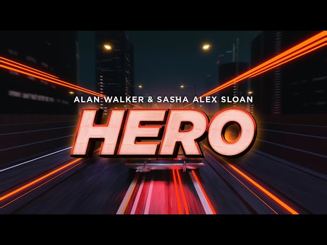 Alan Walker & Sasha Alex Sloan - Hero (3D Lyrics Video)