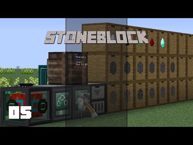 StoneBlock EP5 Mining Dimenson + Quarry