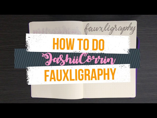FAUXLIGRAPHY BASICS 💜 How to do fake calligraphy in your bullet journal | Bullet journal ideas