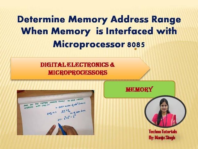 U1L17  | Memory Address Range Calculation of Interfaced Memory with 8085  |  Address  decoding
