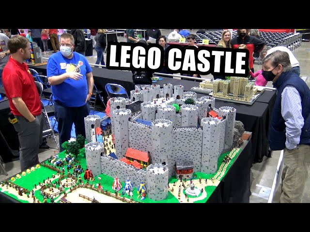 Huge LEGO Spiral Castle with Jousting Festival