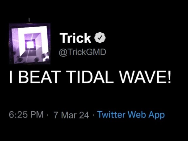 Everyone's Reaction To Trick BEATING Tidal Wave (First Victor Race)(Geometry Dash)