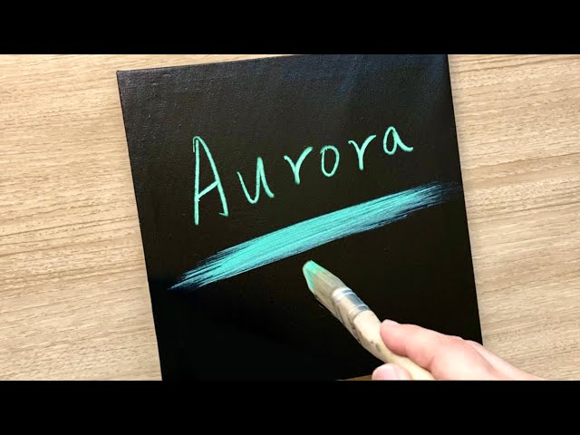 Aurora Painting Acrylic / Northern Lights / Daily Challenge No.53