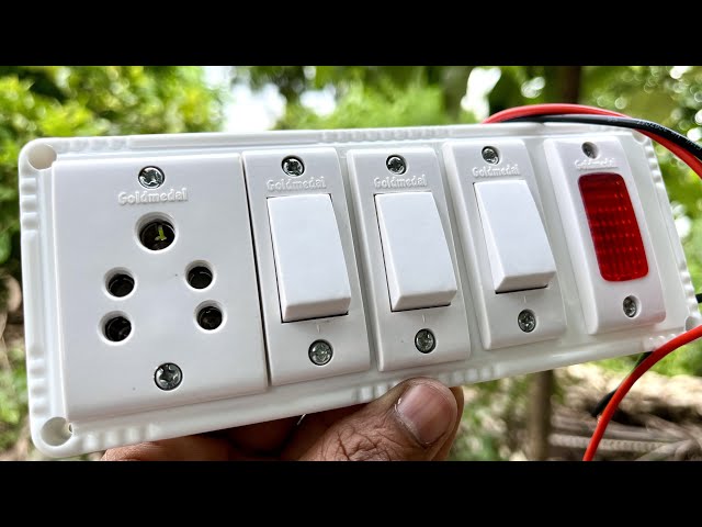 Wiring of 🙄3Switch board + 1Indicator + 1socket | Gang box wiring 😀