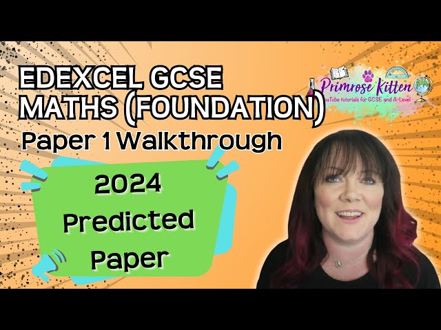 Edexcel | GCSE Maths | Foundation | Paper 1 | 2024 Predicted Paper