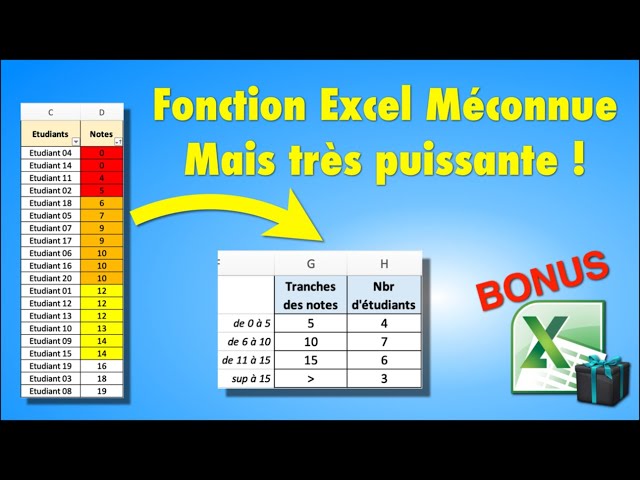 Bonus Excel : La fonction FREQUENCE