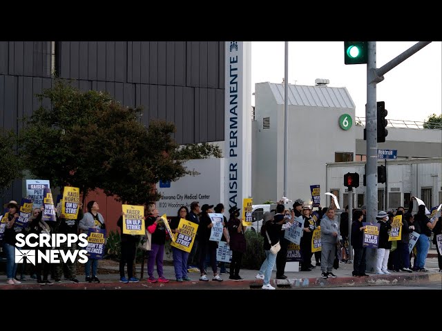 Kaiser Permanente workers conduct largest US health care strike ever
