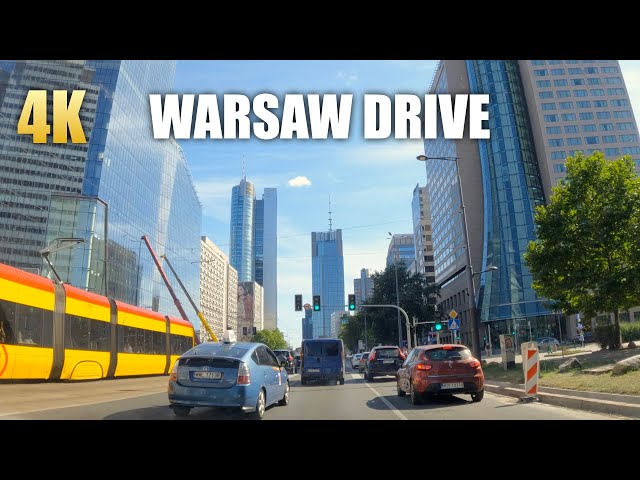 Warsaw 🇵🇱 Summer Drive (Ultra HD 4K 60FPS) Virtual Driving Tour in Poland August 2022