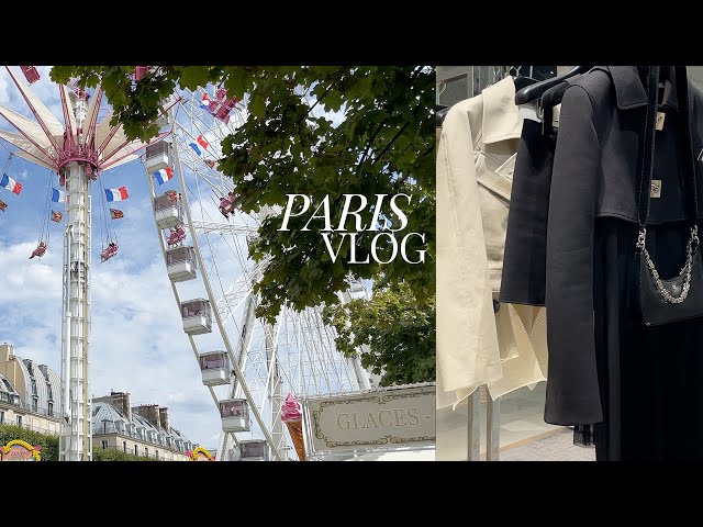 Paris vlog in summer: Miu Miu window shopping, cafes, visiting museums, walking in Parc Monceau...