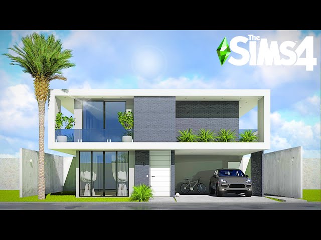 Ultra Modern Beach Home ~ Curb Appeal Recreation: Sims 4 Speed Build (No CC)