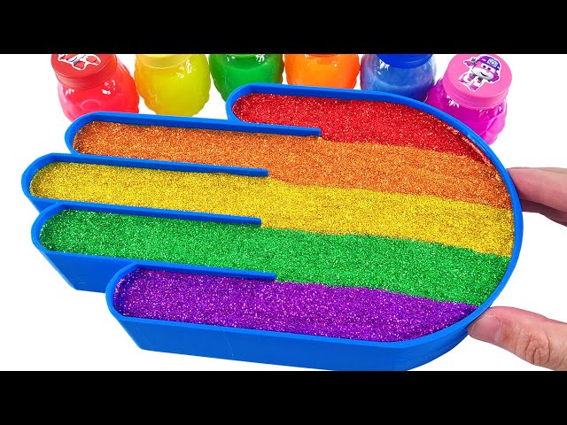 Satisfying Video l Mixing All My Slime Smoothie with Hand Bathtub ASMR RainbowToyTocToc