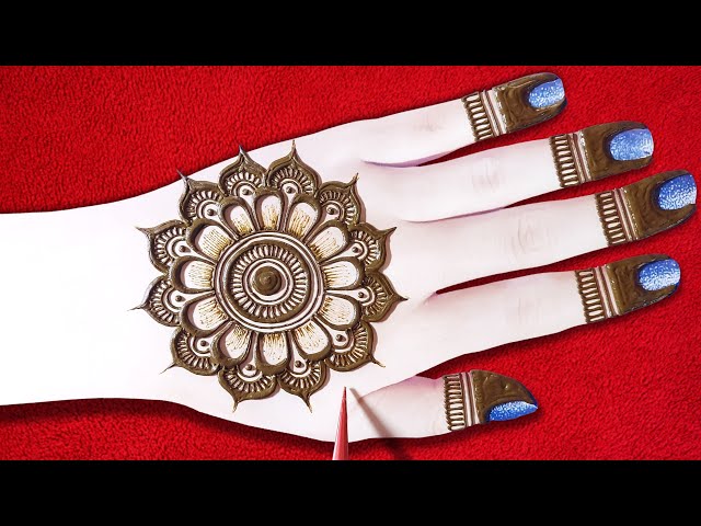 Easy Back Hand Gol Tikki Mehndi Design New | Simple Henna Mehndi Design | Stylish Mehndi Design