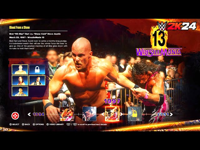 WWE 2K24 Showcase - Bret "Hit Man" Hart vs "Stone Cold" Steve Austin | WrestleMania 13