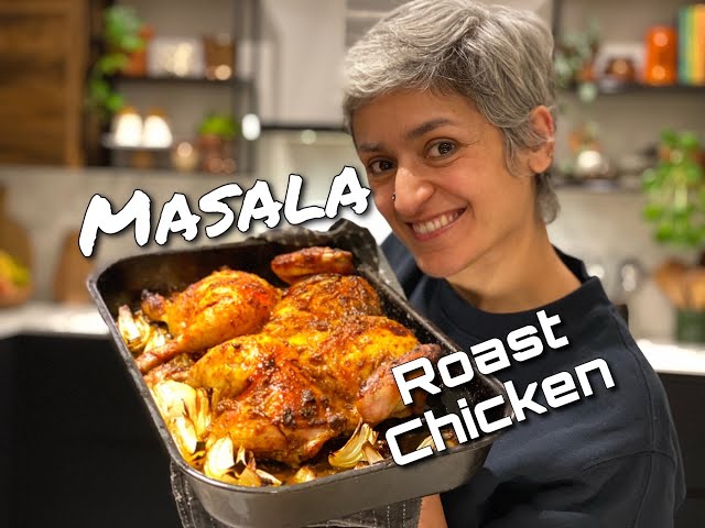 MASALA ROAST CHICKEN with SOUR AND SPICY ROAST POTATOES | Best roast chicken | Food with Chetna