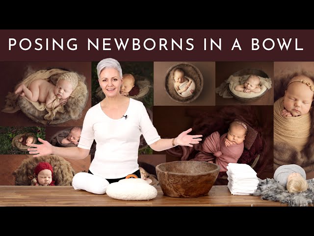 Newborn Photography Props - How to Pose a Newborn Baby in a Bowl