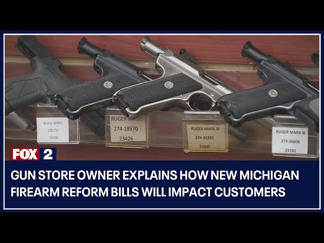 Gun store owner explains how new Michigan firearm reform bills will impact customers