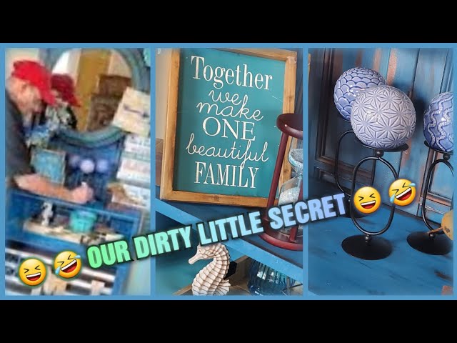 🤫🤫 OUR  DIRTY LITTLE SECRET REVEALED MY HUSBAND & I SHARE OUR UPCYCLE THRIFT DOLLAR TREE DECOR PIECE