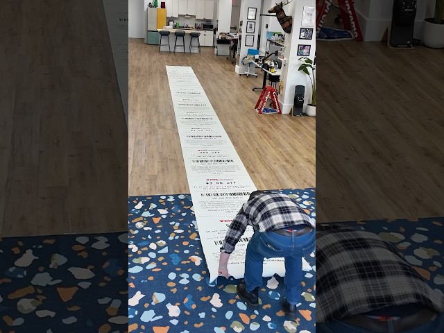 I turned one of my CVS receipts into a 50 foot long rug