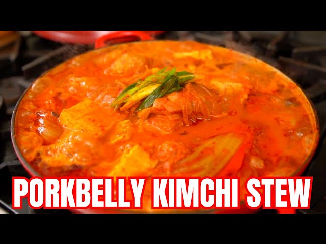 You need to EAT this EXTRA SPECIAL, THICK & HEARTY PORK BELLY Kimchi Stew 고급스러운 삼겹살 김치찌개