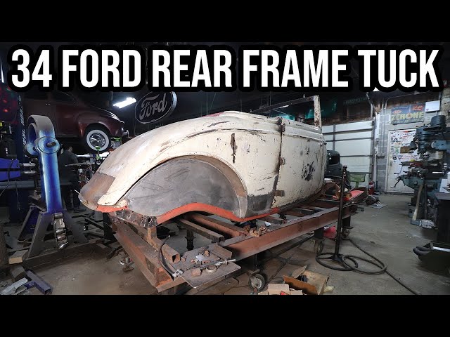 Bobbing The Back Of The Frame On Mike's 1934 Ford "Crapiolet"