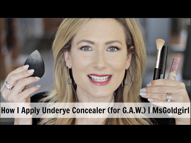 How I Apply Undereye Concealer (for G.A.W.) | MsGoldgirl