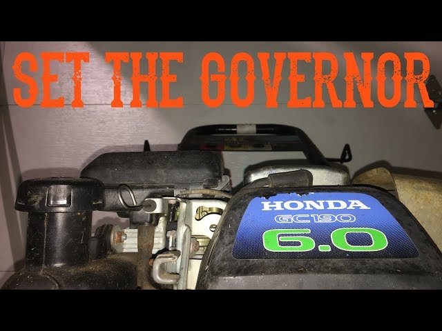 How To Set or Adjust the Governor on a Honda Engine