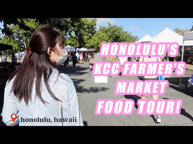 FARMER'S MARKET FOOD TOUR [Honolulu, Hawaii] || Eating and shopping in Hawaii (REVIEW & MUKBANG)