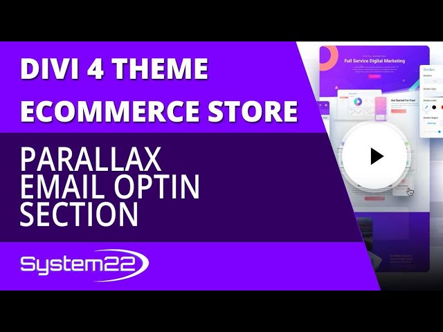 Divi 4 Ecommerce Parallax Email Optin Section 😎