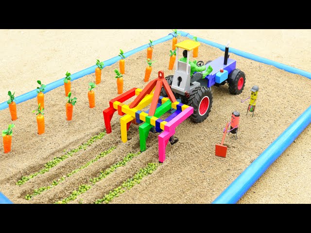 Top diy tractor making mini seeding machine specially designed | diy carrot planting ideas