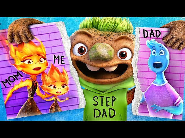 Dad vs Stepdad! Ember and Wade from Elemental Have Children! Fire vs Water Parenting Hacks!