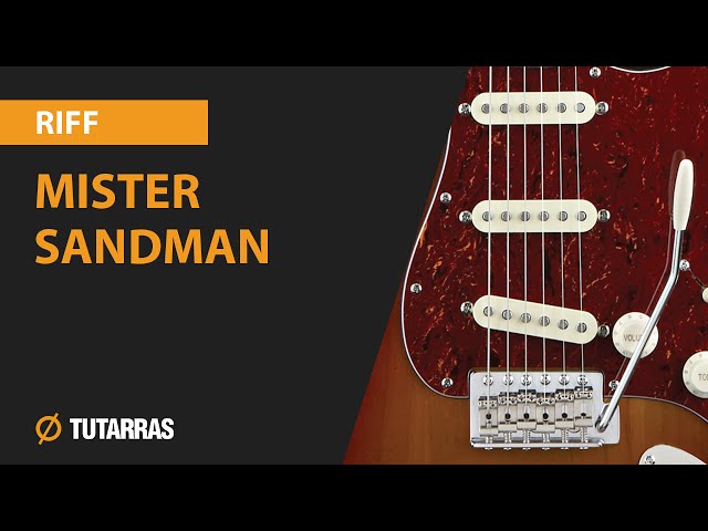 MISTER SANDMAN electric guitar, how to play the MAIN RIFF