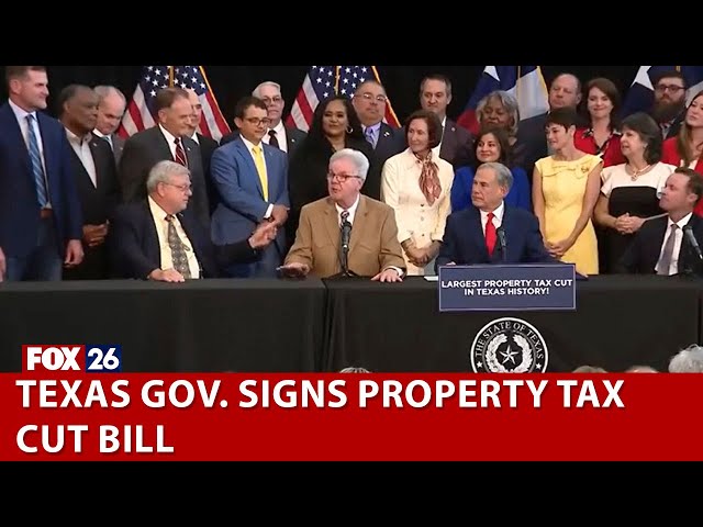 Texas gov. signs property tax cut bill