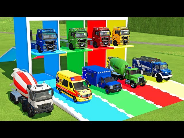 FORD RESCUE, BMW, POLICE CARS & LANDROVER RESCUE MERCEDES, FORD AMBULANCE EMERGENCY TRANSPORT ! FS22