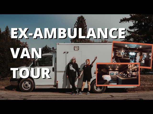 AMBULANCE CONVERSION VAN TOUR | VAN LIFE with no experience, a small budget + a retired ambulance
