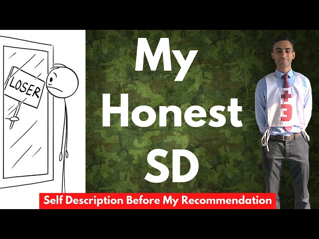 SD i Wrote Before Recommendation | Self Description Test | My Honest SD | Psychology Test #ssbdilse