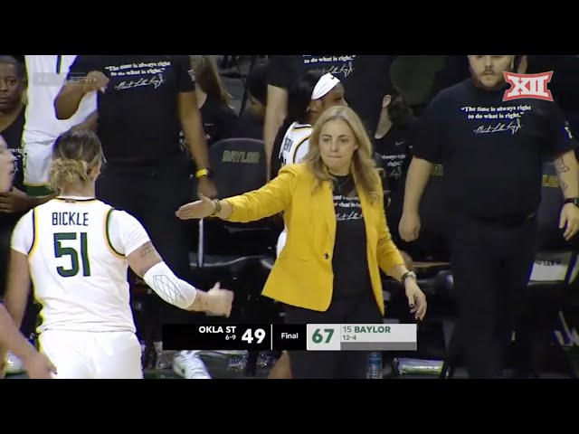 Oklahoma State vs No. 15 Baylor Women's Basketball Highlights