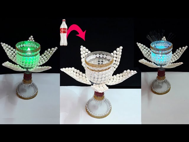 Best out of waste room decoration idea |DIY New Tealight holder/Showpiece made with Plastic Bottle