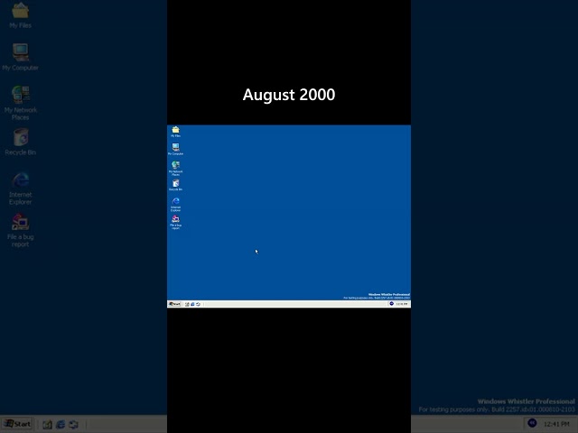 Windows XP evolution (Feb 2000 - Aug 2001)