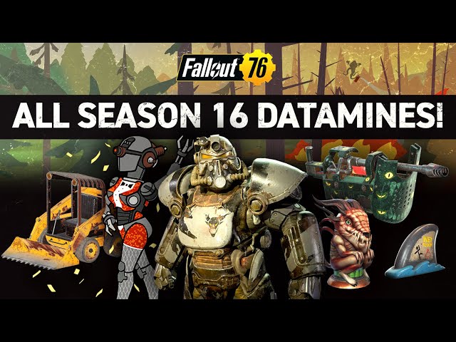 ALL DATAMINED REWARDS for Season 16! | Fallout 76