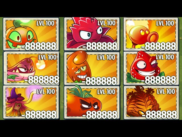 PvZ 2 Tournament All RED Plants - Who Will Win?