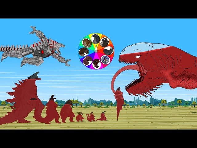 Rescue Godzilla & KONG From EVOLUTION OF SPACE BLOOP-POUR: SPINNING WHEEL GAME | Godzilla Animation
