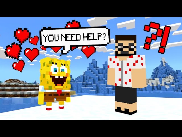 Playing Minecraft as a HELPFUL Spongebob!