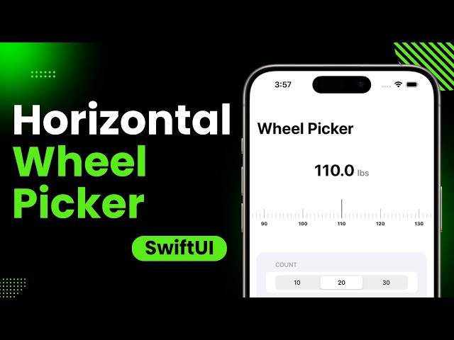 SwiftUI Horizontal Wheel Picker - Custom Picker - iOS 17 - Xcode 15