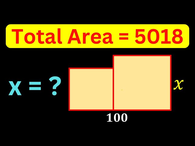 A Nice Geometry Problem | Can you Length of big Square x=? | Math Olympiad