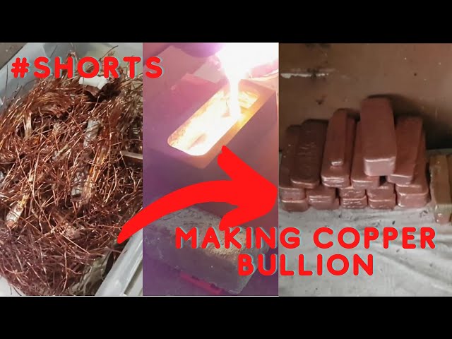 #Shorts - Making copper bullion - Devil forge