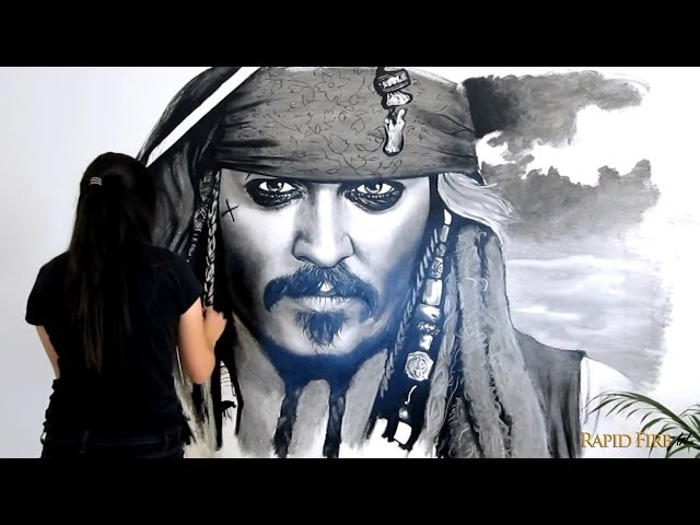 Painting Johnny Depp on my Apartment WALL