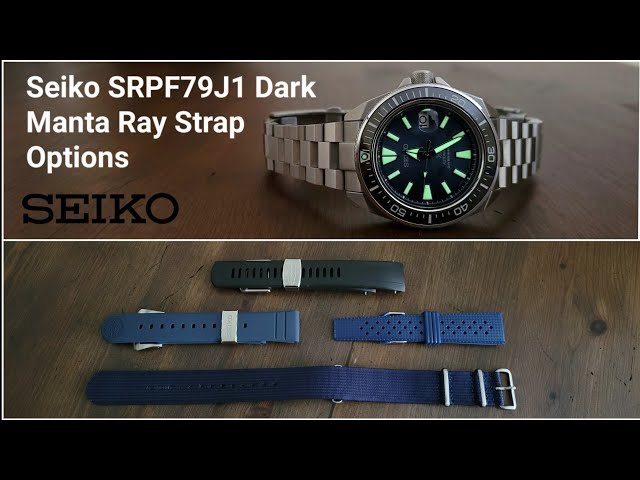 Seiko SRPF79J1 King Samurai Dark Manta Ray Strap Options
